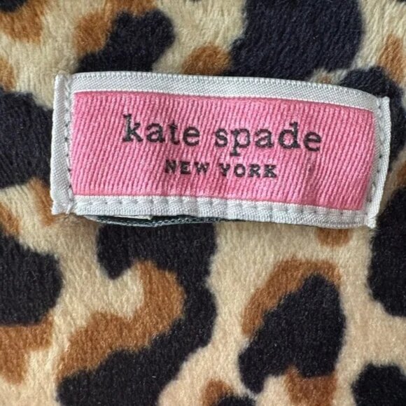 Kate Spade New York Leopard Print Velour Sweatshirt size small, fleece - Picture 4 of 7